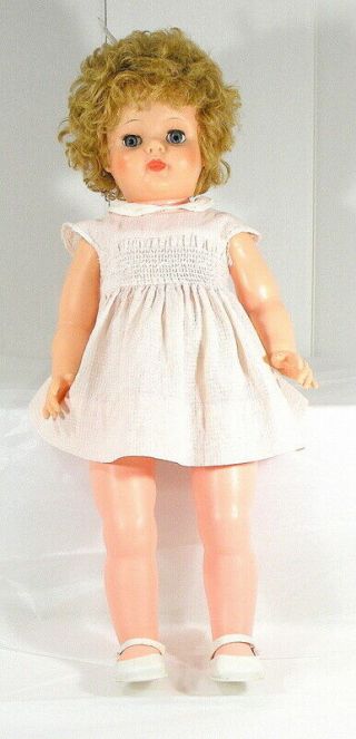 Vintage Eegee Walking Doll,  Sleep Eyes,  Hard Plastic,  21 " Tall,  Marked 18 - 4