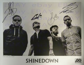 Shinedown Autographed Photo Signed Not A Reprint - Proof 8 " X10 " Promo