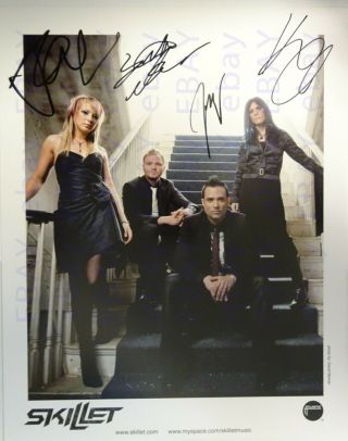 Skillet Autographed Photo Signed Not A Reprint - Proof 8 " X10 " Vertical