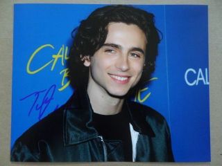 Timothee Chalamet Signed ;autographed Photo " Call Me By Your Name "