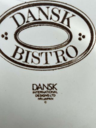 Set Of 4 Dansk Bistro Christianshavn Blue 10.  25” MCM Dinner Plate Ceramic Japan 3