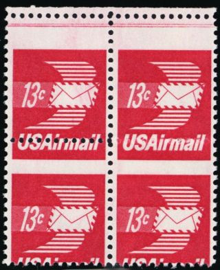 C79,  Nh 13¢ Misperfed Error Block Of 4 Airmail Stamps - Stuart Katz