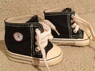 Vintage Authentic American Girl Doll Black High Top Sneakers