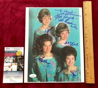 The Lennon Sisters: Janet,  Peggy,  Kathy,  Dianne Hand Signed 8.  5x11 " Photo W/jsa/coa