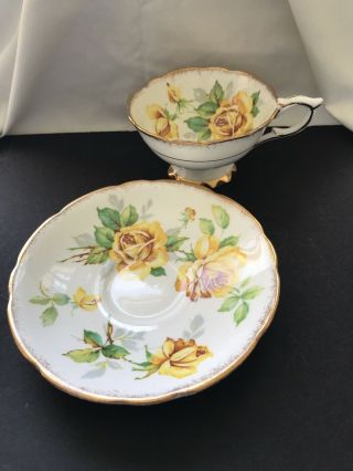 Vintage “royal Rose” Royal Stafford Bone China Made In England Tea Cup & Saucer