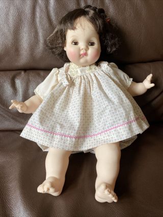 Vintage 1965 Madame Alexander Puddin 21” Baby Doll W/crier