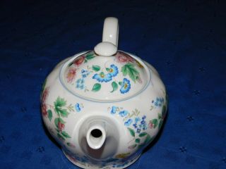 Laura Ashley Hazelbury Pattern Tea Pot floral motif Made Staffordshire England 3