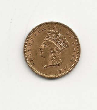 1856 $1 Indian Head Gold Coin,  Xf
