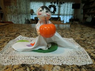 Annalee Halloween Ghost With Pumpkin - 1988