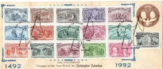 United States 1992 Columbus 500 Year Anniversary Set First Day Cover Sg2660a - F