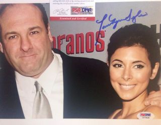 Jamie Lynn Sigler The Sopranos Autographed /james Gandolfini Photo With,  Psa