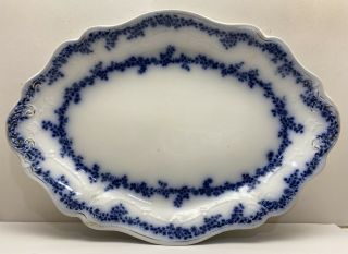 Grindley Aldine Large Flow Blue Oval Serving Platter No.  325874 16.  5” X 11.  5”