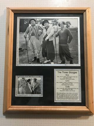 The Three Stooges Framed Golfing Photo