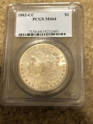 Ms64 1882 - Cc Morgan Silver Dollar - Graded Pcgs Ms 64