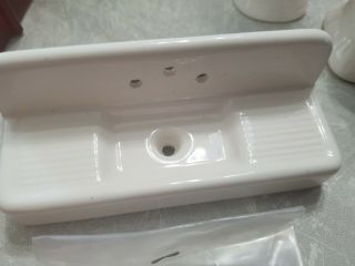 Miniature Porcelain Kitchen Sink With Plumbing 3
