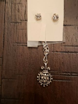 Princess Diana Doll Silver Earrings And Necklace