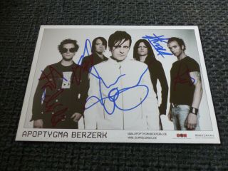 Apoptygma Berzerk Signed 4x6 Inch Autograph Autographcard Inperson Look