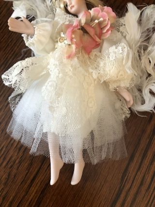 Two Bisque Collectible Mini Fairy Dolls 3
