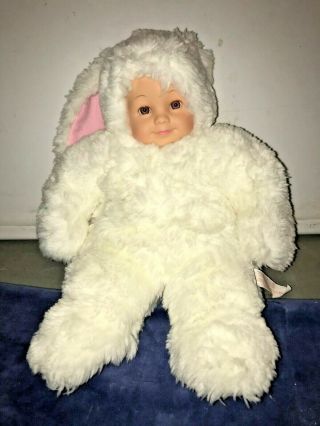 1997 Anne Geddes Baby Bunny 14 Inch Doll