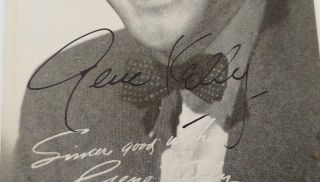Gene Kelly Signed Photo Card 2