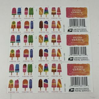 Usps Stamps 60 Total 2018 Frozen Treats Scratch And Sniff