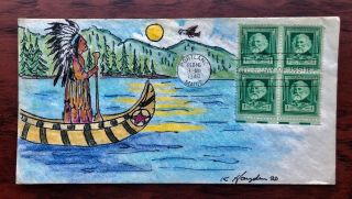 Henry W.  Longfellow 864 Fdc,  Hd Kate Hayden Cachet Art,  Song Of Hiawatha 7 1/2 "