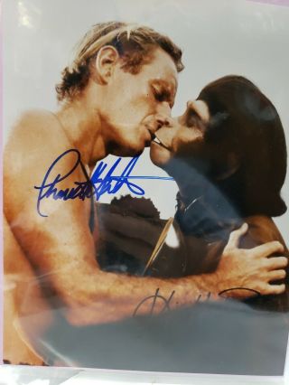 Signed Charlton Heston & Kim Hunter Photo With