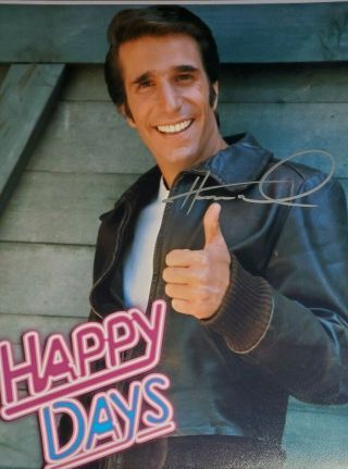 Henry Winkler Hand Signed 8x10 Photo W/ Holo Happy Days