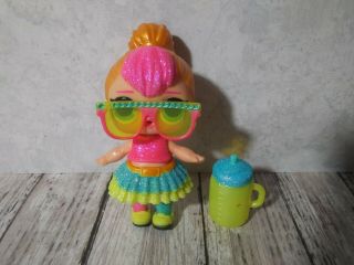 LOL L.  O.  L.  Surprise Doll,  Glam Glitter Neon QT,  Glasses,  Bottle/Cup 2
