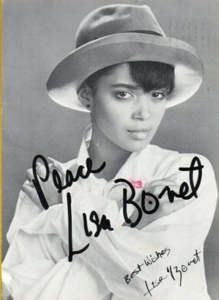 B - Lisa Bonet Autograph Postcard Photo - W/coa