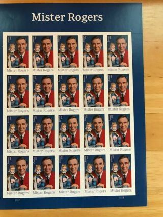 Scott 5275 Mr Rogers/king Friday 13th Forever Stamp Sheet Mnh 20 Stamps