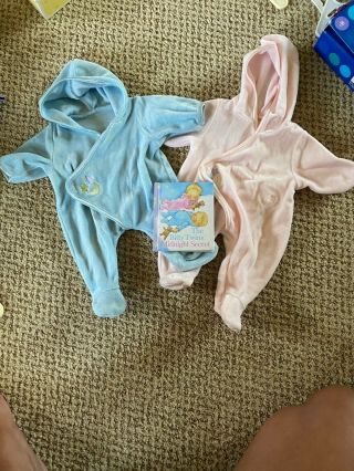 American Girl Bitty Baby Twins Pajama Set And Book (retired) Girl And Boy
