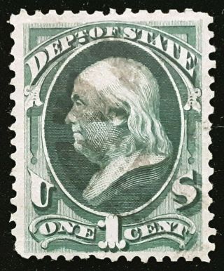 Us Official Stamp 1873 1c State Franklin Scott O57