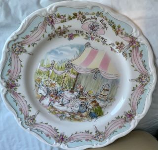 1987 Royal Doulton England Brambly Hedge Porcelain The Wedding 8“ Plate