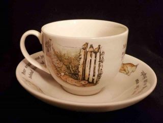 Wedgwood Peter Rabbit Full Size Cup And Saucer Beatrix Potter Euc