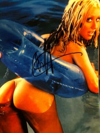 Christina Aguilera Signed 8 X10 Photo Sexy Picture