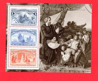 SCOTT 2624 - 2629 Voyages of Columbus United States Stamps MNH 6 Souvenir Sheets 2