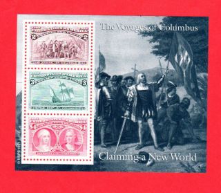 SCOTT 2624 - 2629 Voyages of Columbus United States Stamps MNH 6 Souvenir Sheets 3