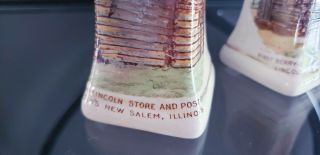 Staffordshire Royal Winton Salt/Pepper Shakers LINCOLN ' S SALEM ILLINOIS 3