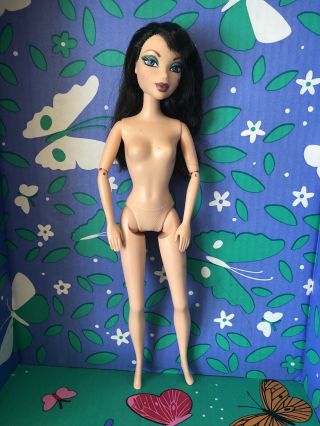 My Scene Chillin Out Nolee Barbie Doll Nude Black Hair Purple Eyes