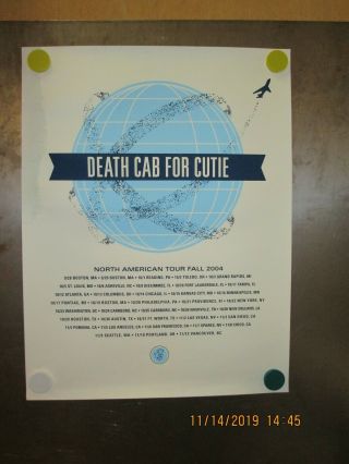 Death Cab For Cutie North American Fall Tour 2004 Poster