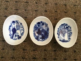Tree Porsgrund Norway Porcelain “ Old Story” Snack Dishes