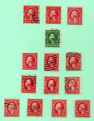 Fourteen Coil Singles Old Us Stamps Get Everything You See In Photos