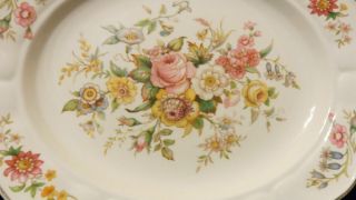 Large Oval Platter Vtg 1954 Marlborough Grindley England Royal Petal Pink Roses 2