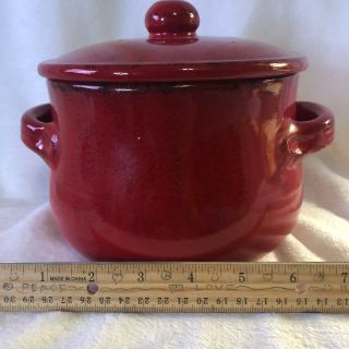 DE SILVA Made in Italy Red Terracotta Casserole Baking Serving Dish with Lid 2