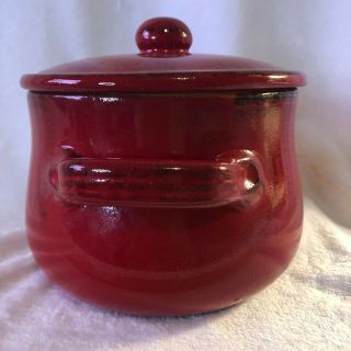 DE SILVA Made in Italy Red Terracotta Casserole Baking Serving Dish with Lid 3