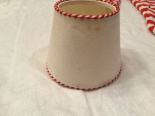 American Girl Molly Doll Retired Lamp Light Shade White With Red Trim Pleasant C