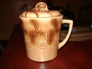 Vintage Mccoy Pottery Coffee Cup Cookie Jar Retro