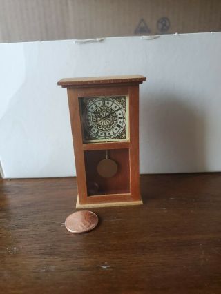 1:12 Dollhouse Miniature 1994 Dean Jensen Rainbow Designs Hanging Clock