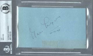Ben Lyon (d.  1979) Signed 3x5 Index Card Autographed Actor Hell 